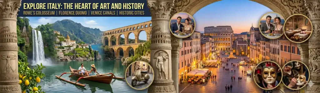 best travel destinations 2026 italy colosseum rome historic architecture